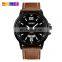 SKMEI 9115 Men Fashion Casual Sports Quartz Water Resistant Leather Strap Calendar Wristwatches Male Watches