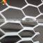 Metallic walls White powder coated aluminum expanded metal