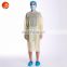 Disposable Isolation Gown Polypropylene Lab Gown with Elastic Wrists Long Sleeve Fluid Resistant
