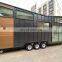 China made prefabricated trailer house container mobile for living prefab houses on wheels ready to ship