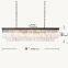 Modern American Crystal Glass Rod Pendants Chandelier Lighting Fixture For Living Room Dining Room Kitchen Island Foyer Lobby