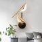 New Wall led sconce Rotatable Adjustable Art Metal Bird Light LED Family Bedroom Bedside Hotel Interior Modern Bird Wall Light