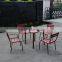 Patio outdoor garden use yew plastic wood brushed aluminum furniture