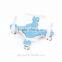 RC Quadcopter 4CH 2.4GHz Headless Mode Drone Blue for Cheerson CX-10