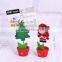 Wooden christmas flower pots clip business card holder