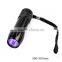 2016 Hot Sell UV Light 380-385nm Wavelength 5W Cheaper UV Flashlight
