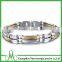 Unisex Men's Plated Gold Biker Stainless Steel Link Chain Bracelet Wrist Cuff Bangle