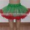 2016 Christmas party girls tutus,santa pleated kelly green and red pettiskirts, new year kids hot sale tutu dress