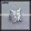 JOFO Brand Butterfly Thumb Ring Stainless Steel Silver Size 6-10