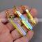 Gold Plated Green Aura Quartz Crystal Point Pendant Bead, Clear Quartz Crystal Point Pendant