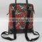 HOT SALE! female preppy style double handle PU leather canvas backpack