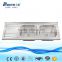 Commercial Double Bowl Irregular Shape Kitchen Sink With Drainboard
