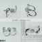 Fashion rhinestone ring double ring dolphin logo plating silver ring R823