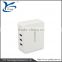 25W 4-Port USB Wall Home Travel Charger Power Adapter, Multi-Port USB Charger SmartID & with Foldable Plug for iPhone 6s / 6
