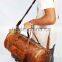 Real Goat Leather Vintage Travel Luggage Bag Shoulder Gym Duffle Bag Cross Body Satchel Sling Bag