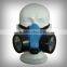 2016 100% TPE frame half face double filter chemical gas mask similar as 3M gas mask