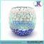Mosaic Decorative Crackle Glass Himalayan Salt Candle Holder