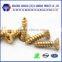ASME 8#*13 flat head brass screws with cross recess head