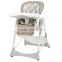 Recline Compact Baby High Low Chair Complete With Double Tray and Storage Basket