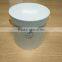 Small size custom printed cardborad paper round flower packaging box with ribbon handle