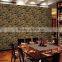Elegant and rich antiquity PVC 3d office grass cloth wallpaper