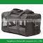 Black Soft Sided Pet Airline Carrier Oxford Fabric With Polyester Mesh