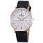 SKONE 9307 mens simple date calendar leather wrist watch