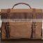 Handmade leather messenger bags waxed cotton canvas messenger bag canvas casual messenger bags for men