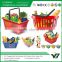 Colorful Plastic Handle Basket For Supermarket