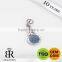 Fancy double rubber puller zipper slider for garments Brightness B1-80025