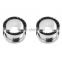 Ipink 8 Pairs Black Rhinestone Lined Screw On Double Flare Hollow Flesh Tunnel Ear Plug Earlet - Available in Low & Giant Gauges