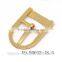 Fancy acid gold plated triple bar window buckle for handbag leather belt