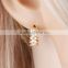 (24606) 2016 new style 24kgold beautiful huggie earrings for women