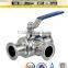 SUS 304 Stainless Steel Sanitary 3 Way Ball Valve For Food Grade Industry