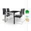 DT-2014 Modern Black Dining Table With Glass Top