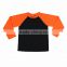 Wholesale 2016 children clothing kids raglan clothes raglan t shirt baby outfit boy baby orange black raglan top