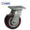 5, 6, 8 inches RED PU Tread plastic Core Wheel, rotating caster wheel