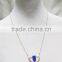 Newest Gold Pipe w/ White& Turquoise Seed Bead Royal Blue Bead Pendant Triple Necklace2016 Fashion Style Wholesale