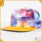 new fashion high quality 6 panel printed custom floral sanpback cap whoesale