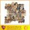 Flat maple color pebble meshed tile