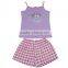 Kevince Ladies jersey short printed homewear pyjamas knitting woman nightwear sleepwear MOQ 2000sets