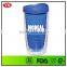 16oz double wall plastic water drinking tumbler with lid