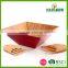 Red Bamboo Salad Bowl