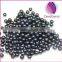 Natural black AAAA Freshwater half-drilled 7-8mm round loose Pearls