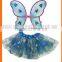 3 pcs kids dress up party decorations fluffy tutu skirt with butterfly wings