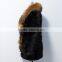 High Quality Natural Women Mink Fur Coat With Top Quality Raccoon Fur Trim