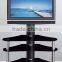 Modern 3 tier led Glass Tv Stand
