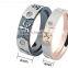 2016 high polished engrave punk style 316L stainless steel wedding band ring for lover