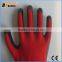 BSSAFETY red nylon polyester knitting nitrile glove manufacturers