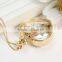 wholesale top selling gold chain jewelry Plant specimens real flower in glass bottle pendant heart necklace